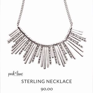 Park Lane Reversible Tribal Bib Necklace named Sterling-NWT